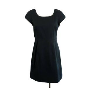 J. Crew Dress Sz 8 Black Cap Sleeve